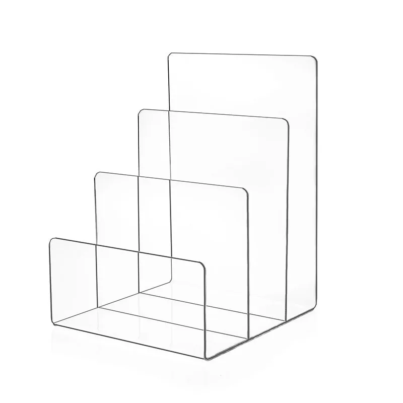Factory Clear Plastic PMMA Acrylic Magazine Book Display Holder Stand