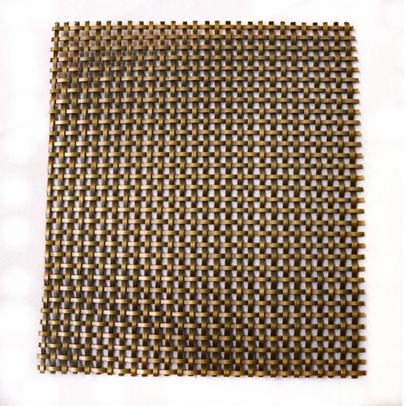 Customized decorative metal mesh woven crimped mesh decorative metal architectural woven mesh