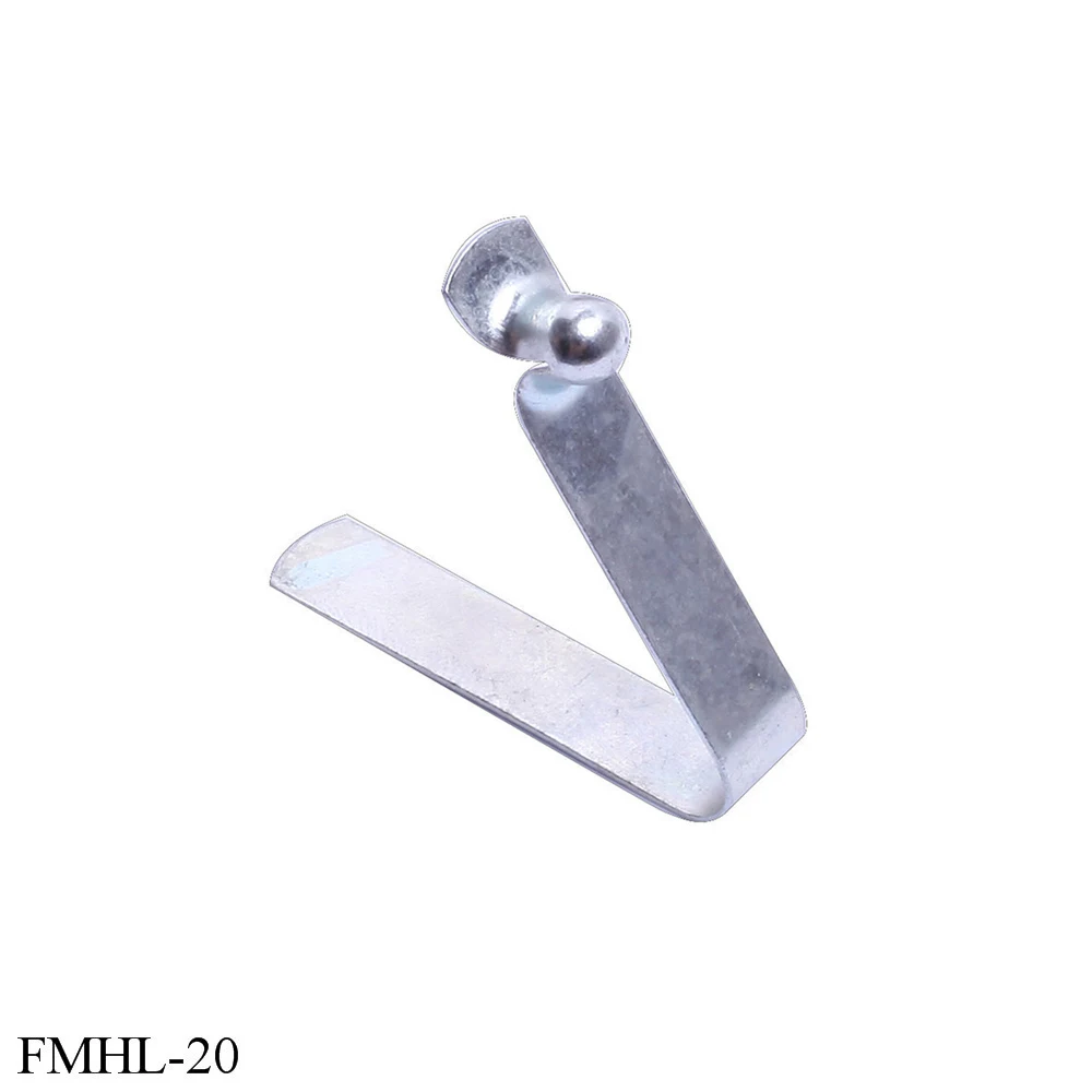 Manufacturer Zinc Plating V Shape Single Tube Press Button Flat Springs Clips