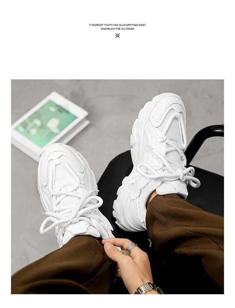 Hot Sell Male New Breathable Sport Running Casual Shoes Mesh Thick Bottom Fashion Jogging Walking Style Shoes Sneaker for Man
