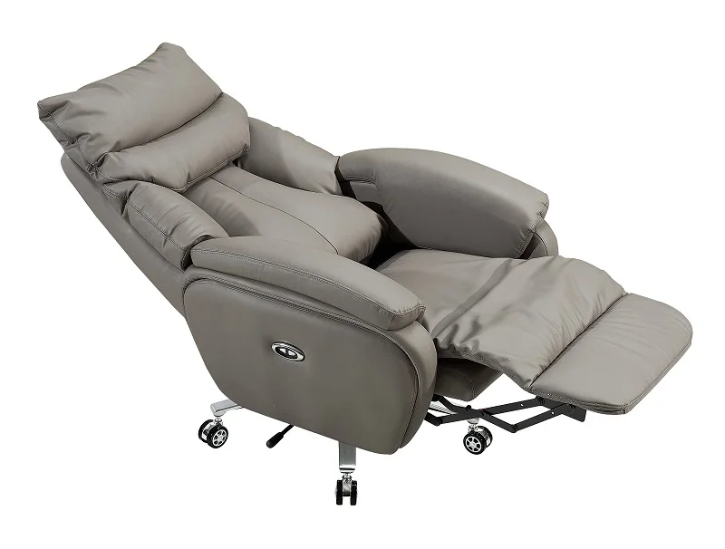 
New Star Electric Multifunction Genuine Leather Recliner Soft Office Chair 