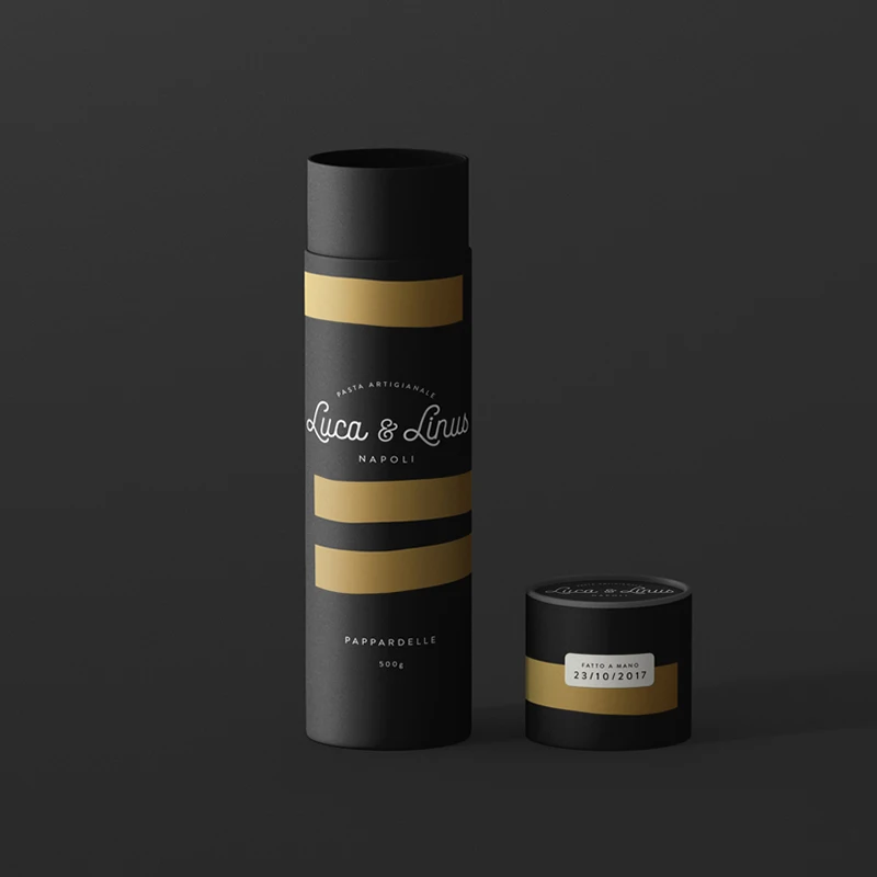 Luxury Custom  Eco Friendly Biodegradable Cardboard cylinder box Paper Tube For whiskey  Olive Oil  wine  Bottle Packaging