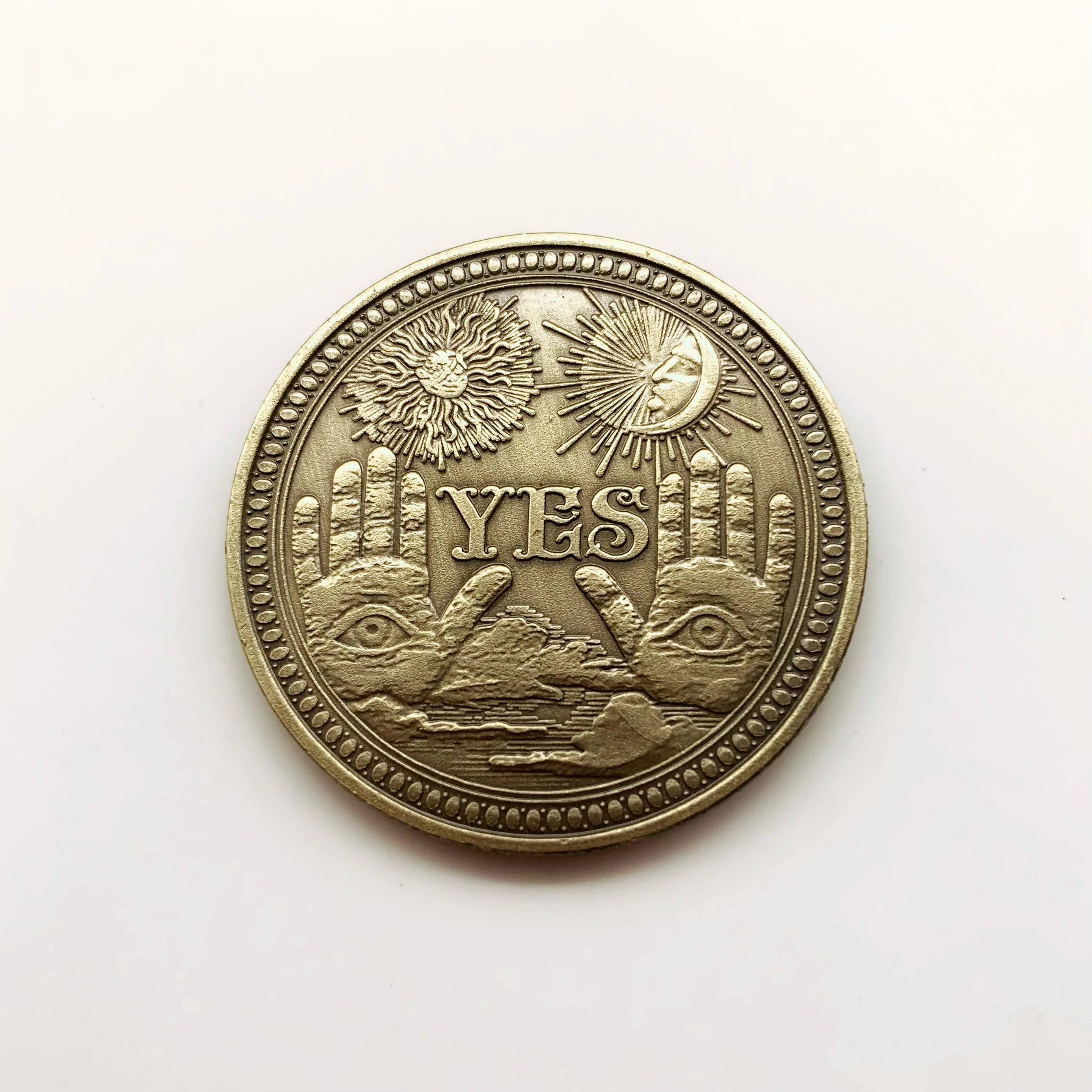 Decision Coin YES/NO magic toy lucky coin antique gold souvenir coin
