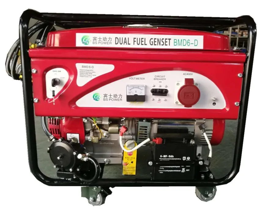 Hot Selling 5KW 6KVA Portable Gasoline Dual-fuel LPG LNG Gas Generator