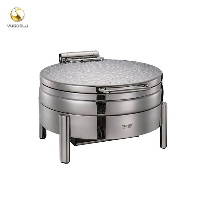 YUGOSLU Wholesale kitchen restaurant equipment 6L roll top chaffing dishes stainless steel food warmer for catering