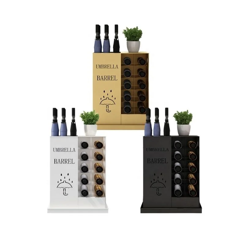 Commercial restaurant  hotel shopping mall umbrella holder with removable tray