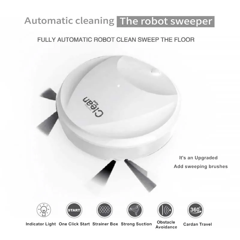 3 in 1 Smart Home USB Rechargeable Low Price Robot Cleaner