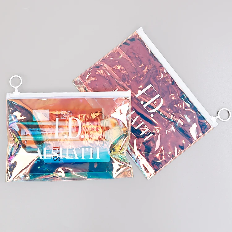 Competitive Price custom holographic 2 sided bags printed mylar bags with ziplock