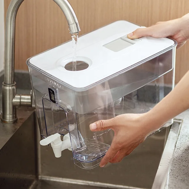 Kitchen Space Saver Water Filter Pitcher 23 Cups BPA Free Pitcher Water Filter