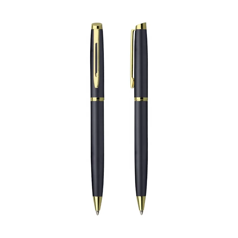 Stock Best Ball Pen Brands Blue Color Metal Ballpoint Pen Roller Pen With Custom Logo