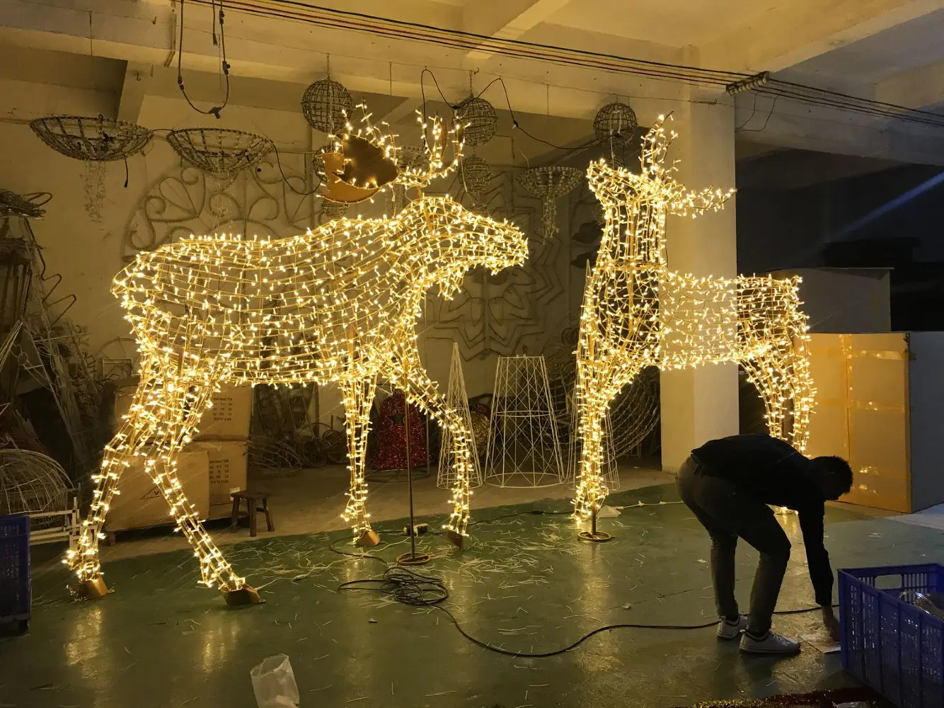  Светодиодная яркая 3D Скульптура Быка OX с имитацией освещения для наружного