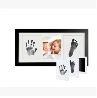 safe non-toxic no washing  baby handprint and footprint kit with frame