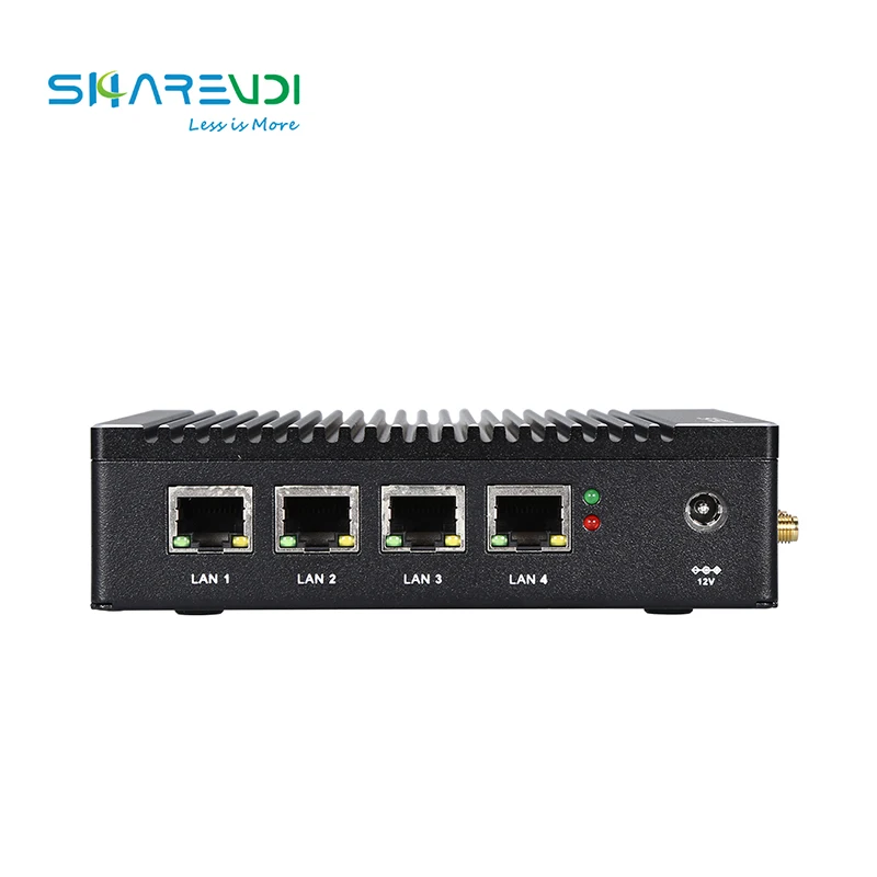 4 LAN ports Firewall Mini Itx Motherboard gigabit router fanless mini pc  pfsense Wake on Lan Win 11 RS232