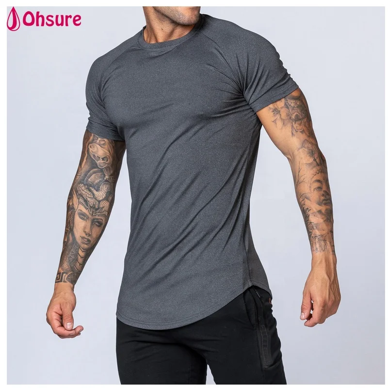 
Sport Wear Muscle Fit Tshirts Running Sport Shortsleeve T-shirt for Men Gym Fitness Tshirt Activewear 