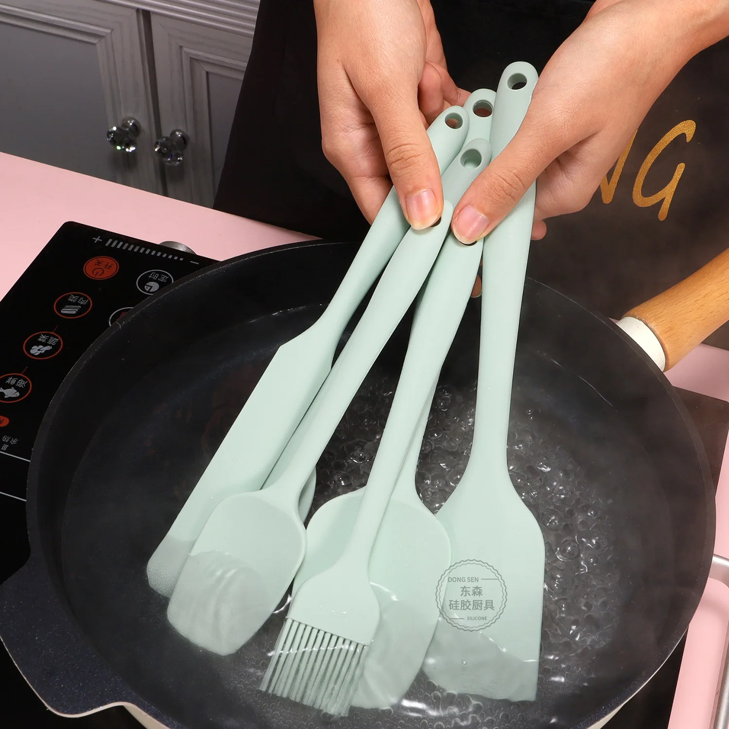 High Quality Silicone Spatula Set 6 Pieces Heat-resistant Spatulas Non-stick Rubber Spatulas Safe For Pots & Pans