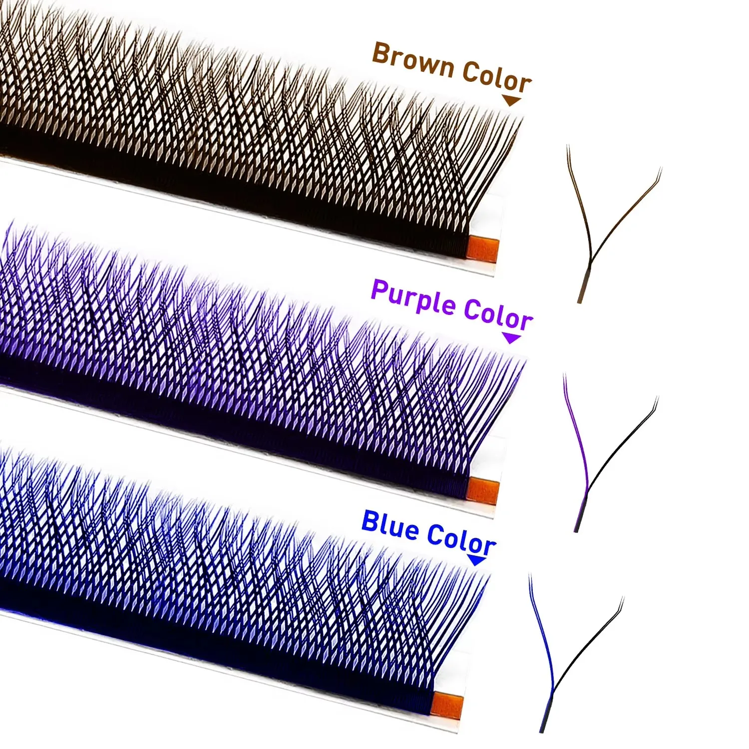 Wholesale 3D W Yy Shaped Faux Lashes Extension 6D W Clover Fan Eyelashes Extension False Mink C D Curl W Eyelashes Cilios