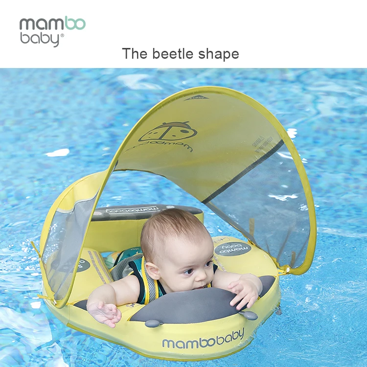 2022 Best Selling Baby Swimming Float with Canopy Swimming Pool Accessories Out Door Baby Floatie hot sale 3-24 Months Child