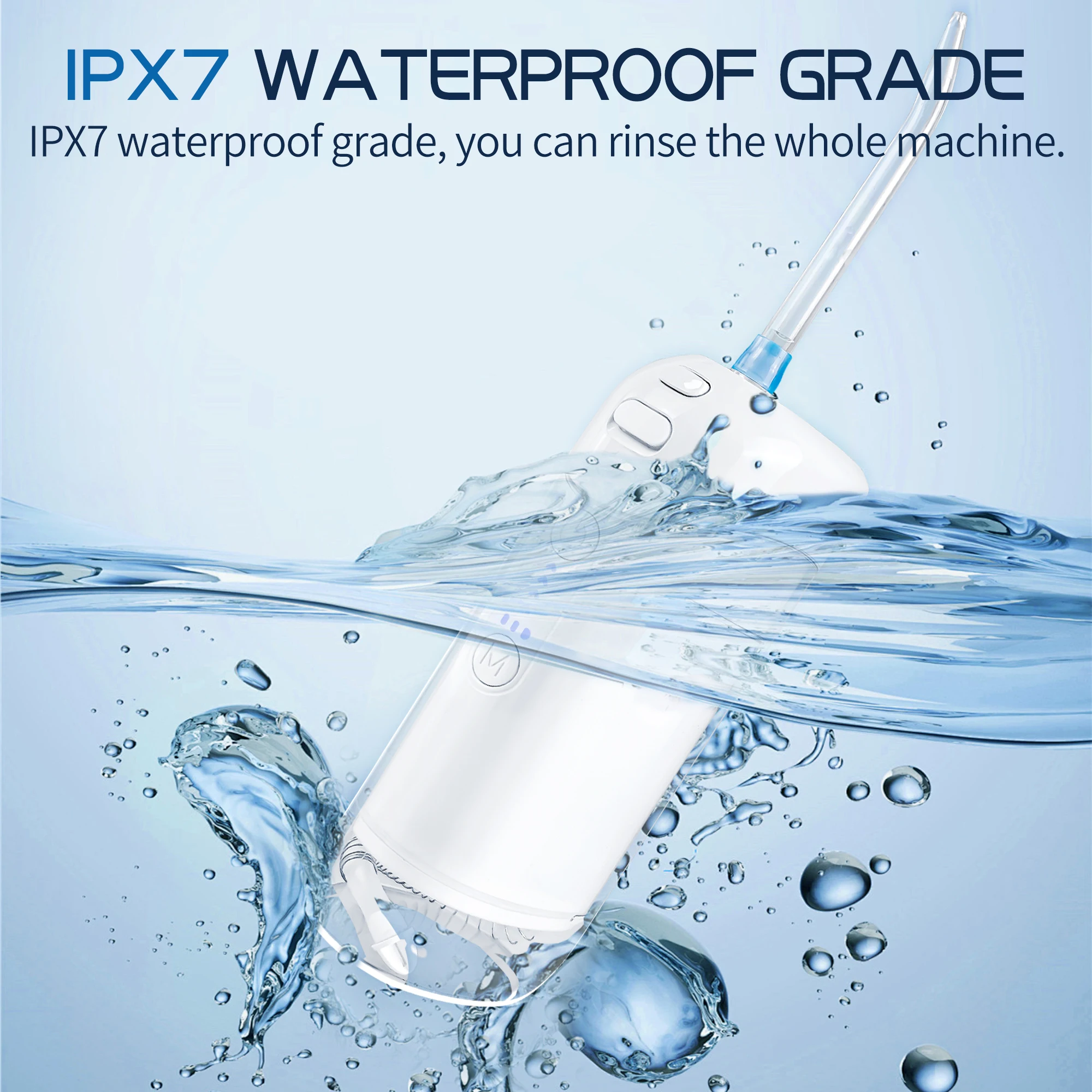 Detachable Reservoir Home Travel Rechargeable Oral Ultrasonic Water Flosser Waterproof Irrigator Dental Teeth Cleaner