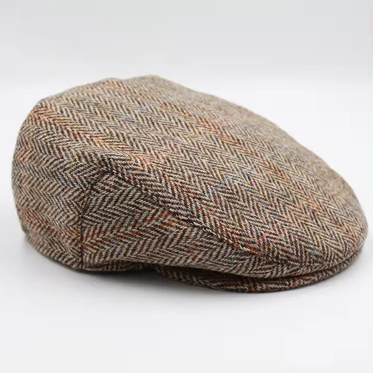 Factory supply Promotional mens casual wear ear protection berets hats Wholesales autumn winter padded outdoor Tweed Ivy caps
