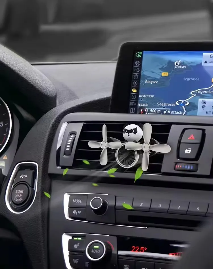 Factory Custom Cartoon Fan Rotating Fragrant Solid Scenes Diffuser Clip Air Freshener Cut Animals Perfume for Car