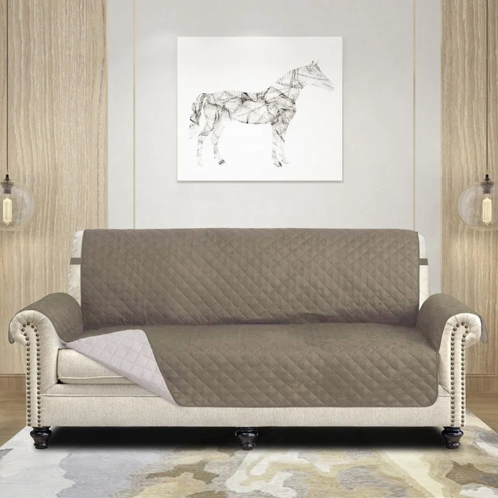 Wholesale Home Use 3 Seate Camel Machine Washable Couch  Cover