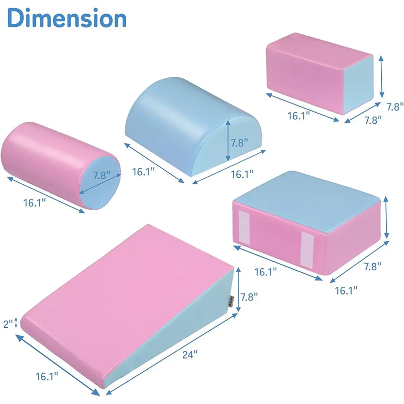 Soft Foam 3 in 1 Two Step Ladder Tunnel Triangular Slope Children Sensory Integration Training Toy Climb and Crawl Foam Blocks