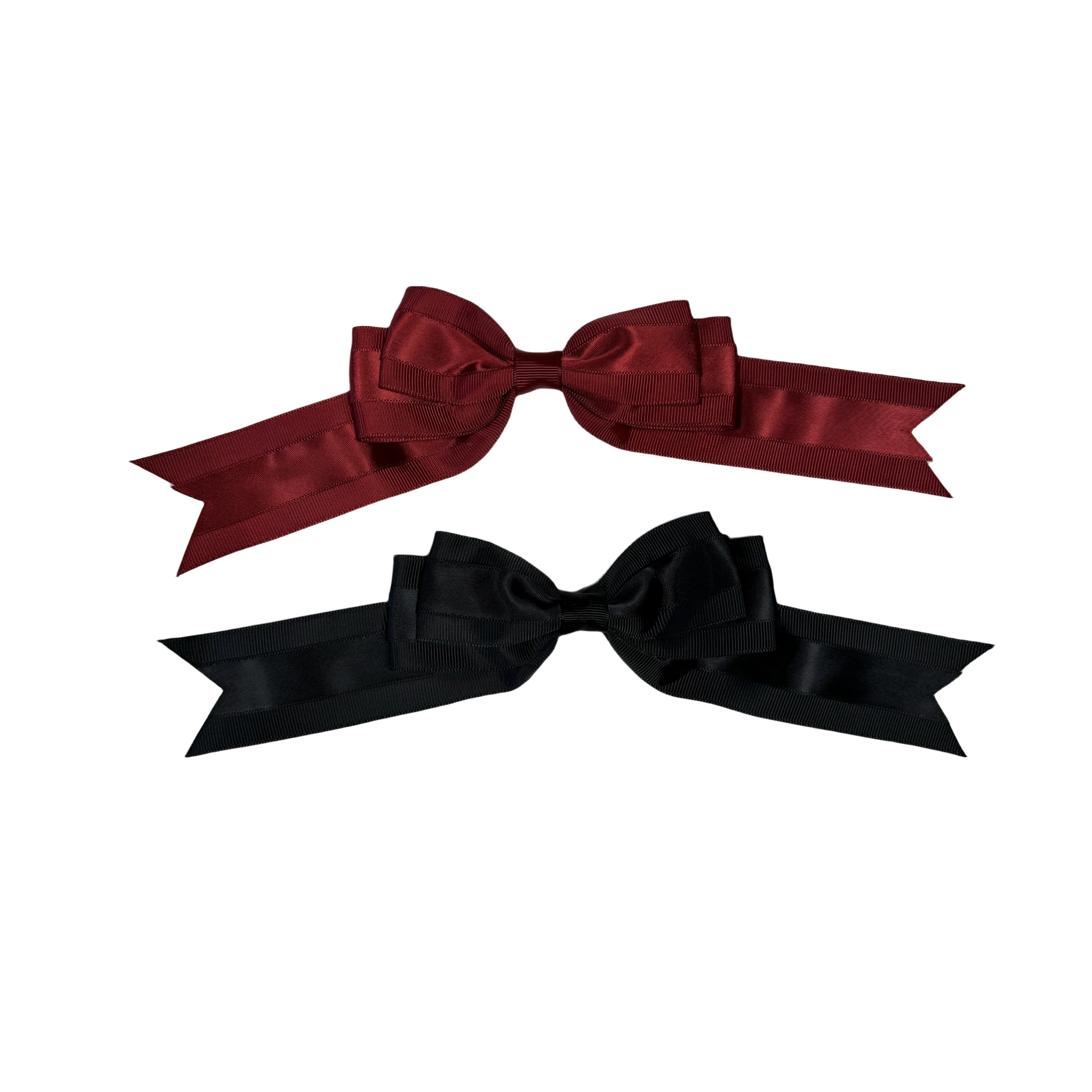 Wholesale big bowknot polyester iron graceful hair tie girls elegant graceful high quality hairpin