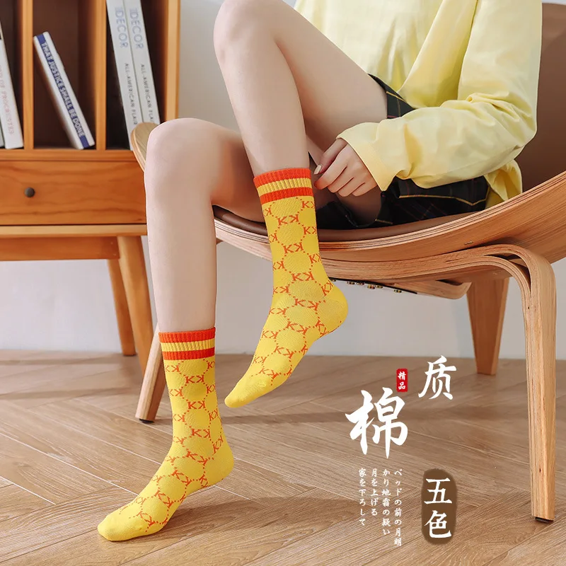 Autumn and Winter New Japanese Department College Wind Pile Pile Socks Socks Women Cotton INS Net Red Tube Socks