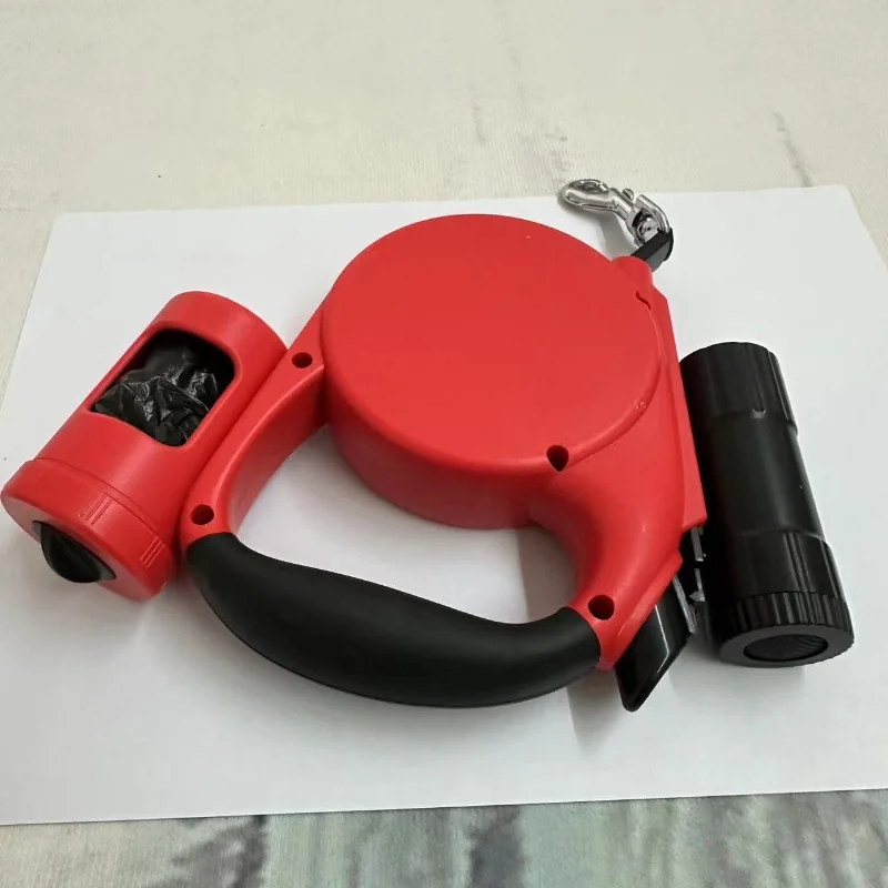 USA Warehouse Multifunctional Automatic Flexible Tractor Rope With Garbage Bag Portable Dog Traction Rope In Stock