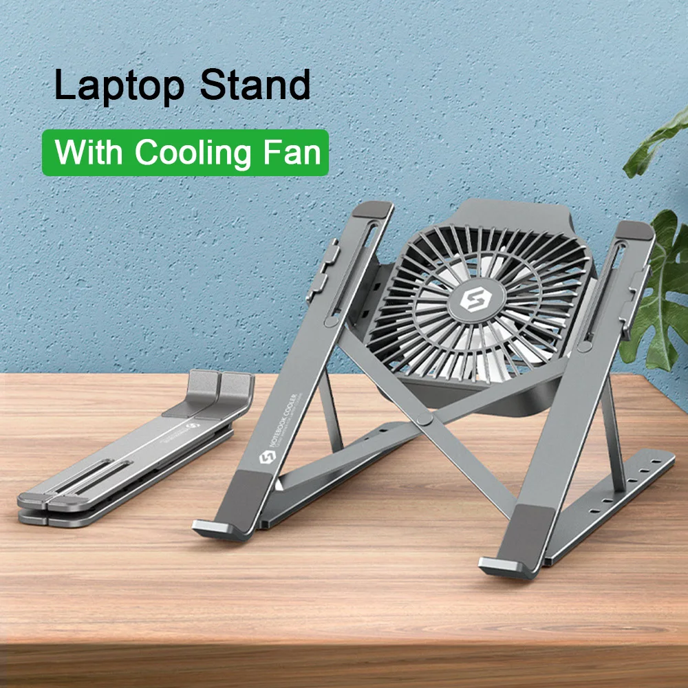 
2020 Laptop Stand With Fan Notebook Holder Foldable Laptop Stand 