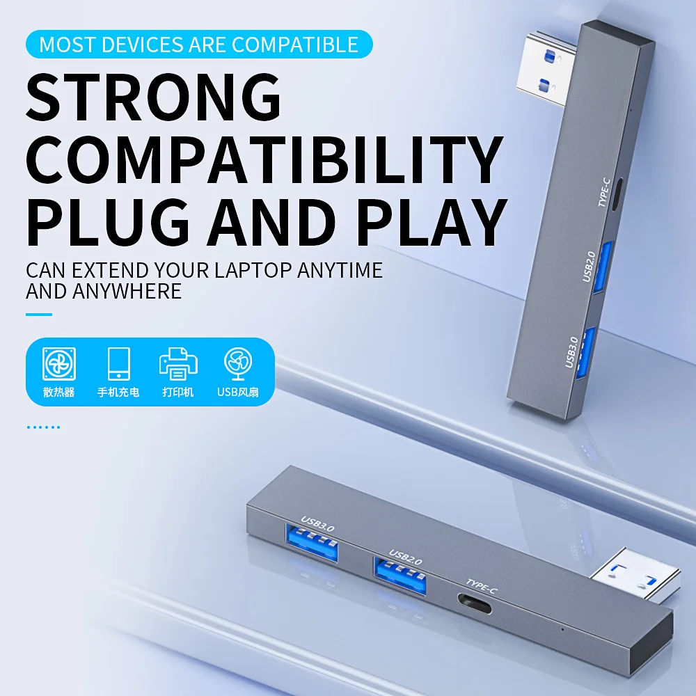 Good Price Three In One Type C Date Transmission Usb 3.0 Hubes Docking Station