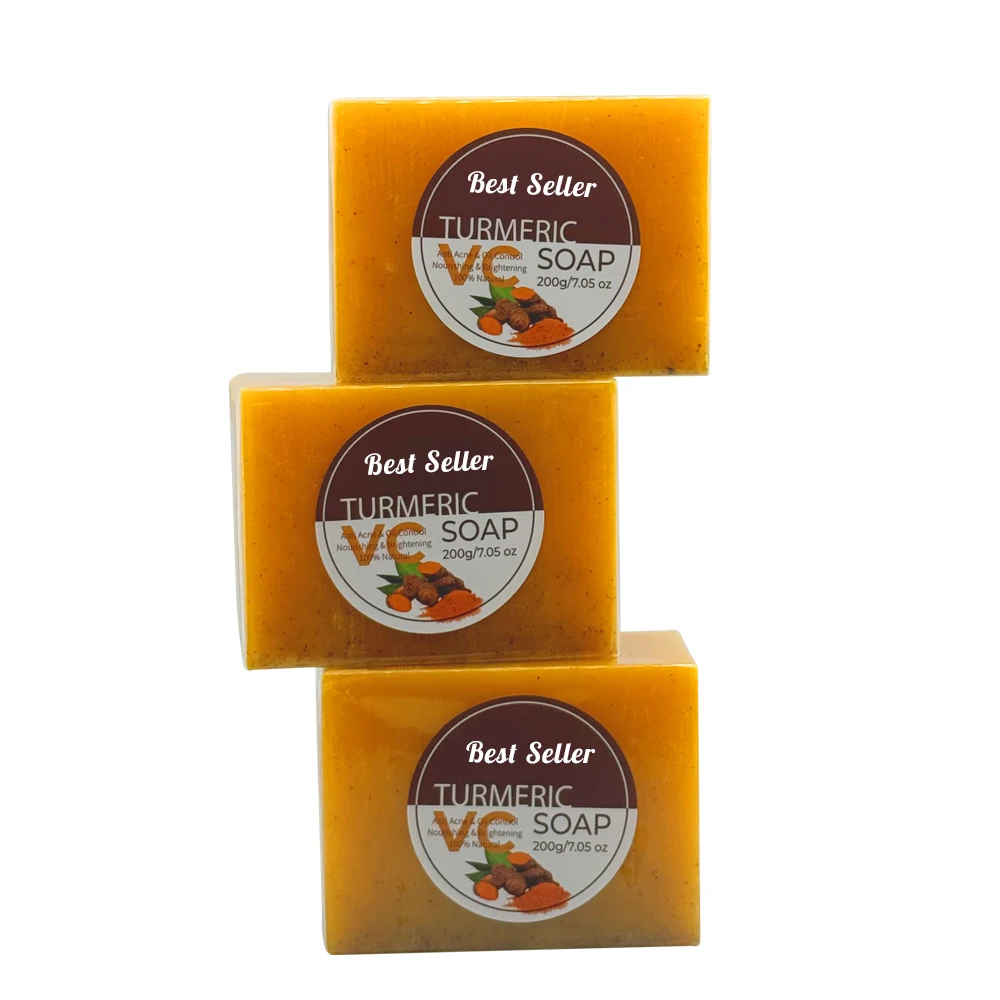Best pure organic turmeric handmade bar soap brightening cleansing soap beauty soap for glowing skin