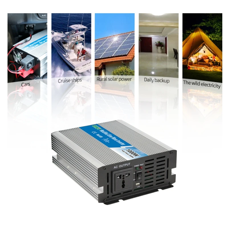 high quality off grid solar inverter 12V 24V 48V dc to ac 110V 220V solar inverter 1000W modified sine wave inverter