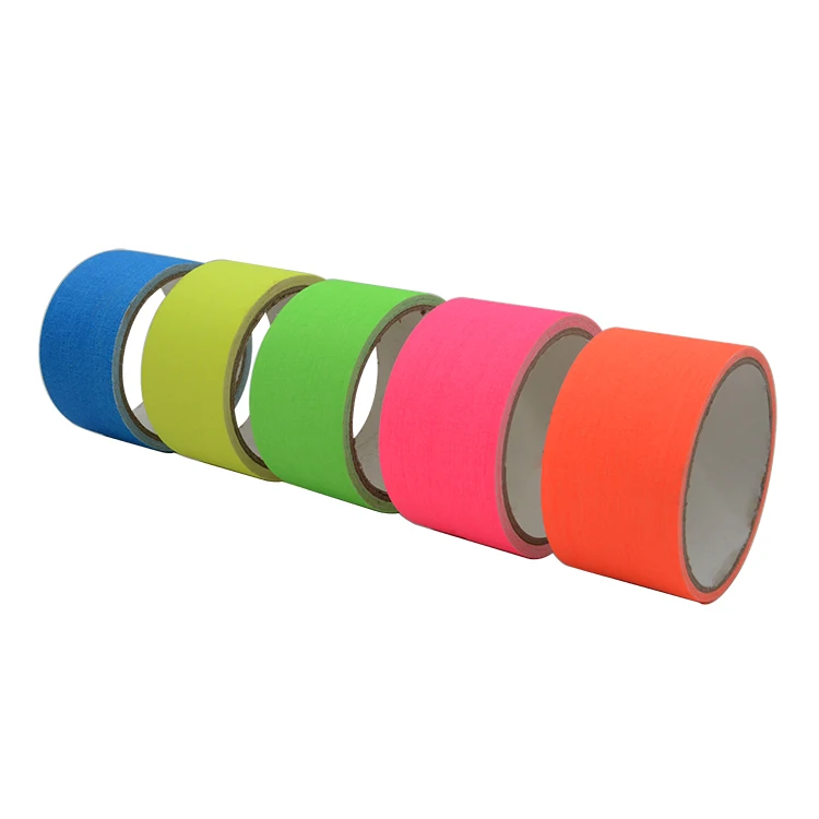 uv blacklight reactive neon gaffer cloth tape for party stage camera art craft fluorescent adhesive tape