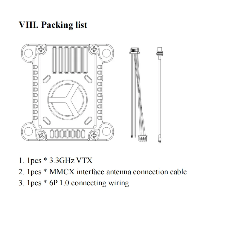 PFLY 3.3G VTX 3W max Analog VTX Lightweight compact 7inch 9inch 13 inch fpv drone VIDEO TRANSMISSION