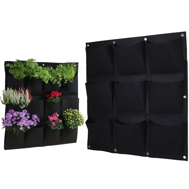 Hanging Planters New Upgraded 7 Pockets Vertical Garden Wall Planter Grow Bags for garden yard wall decoration