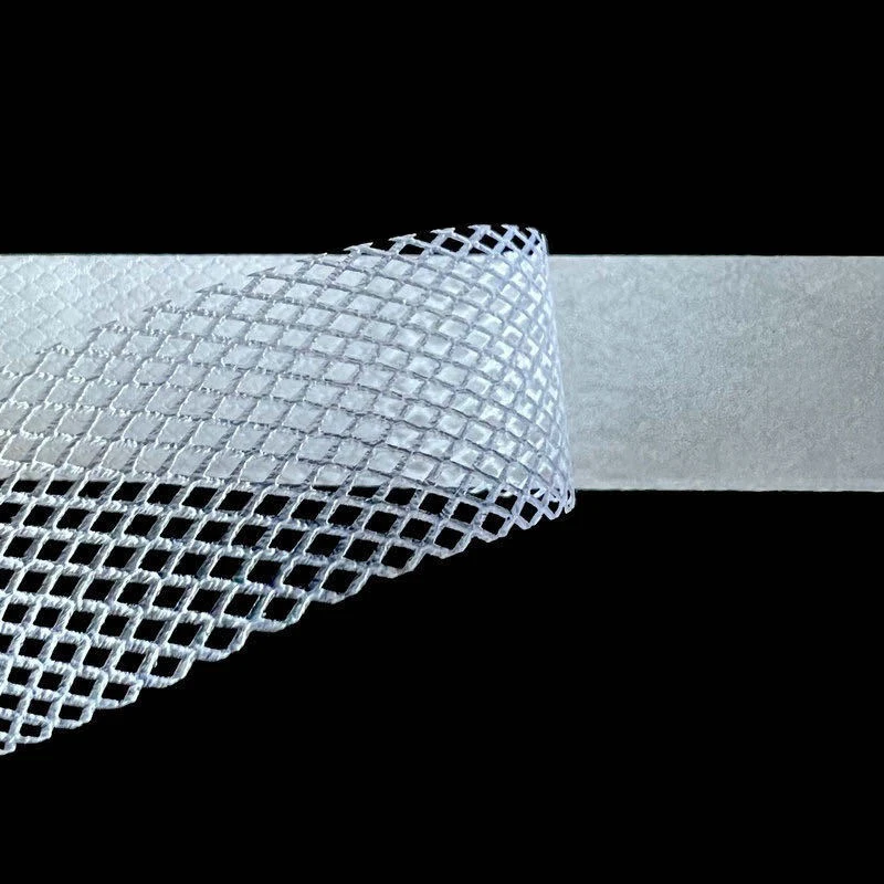 Waterproof Fusible Iron-On Hemming Tape Double-Sided Interlining Adhesive Fabric Hot Melt Mesh Roll for Curtains & Crafts