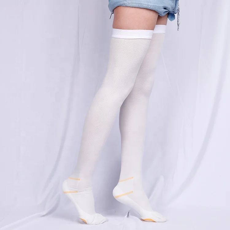 Design Custom 20-30mmhg Medical Nursing Sport Stocking Women Knee High Running Cycling Compression Socks