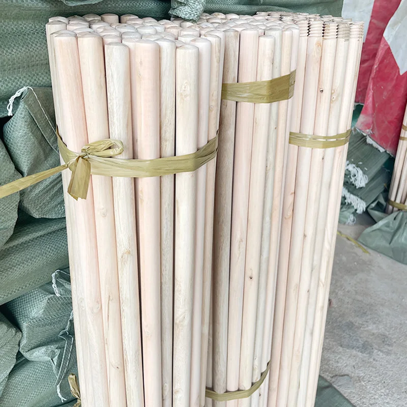 Factory Promotional Cleaning Tools Natural Eucalyptus Wood Broom Handle and Pole Supply of Durable Wooden Broom Sticks