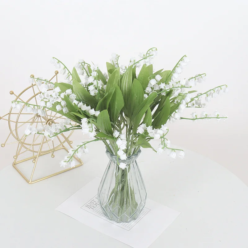 37cm Tall Handmade Silk Simulation Decorative Flowers Artificial lily of the valley