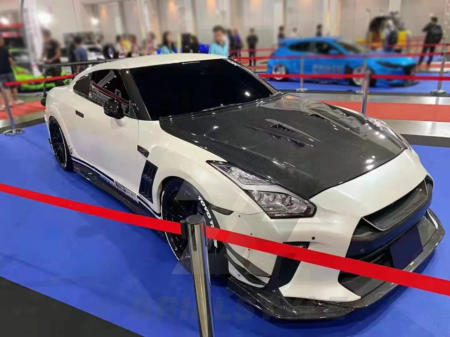 Верхний стиль капот двигателя из углеродного волокна для Nissan R35 GTR