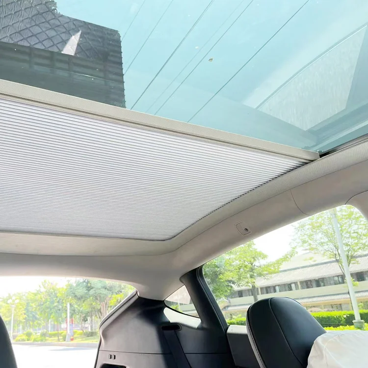 Top Quality Car UV Protection Retractable Sunroof Shade Skylight Sunshade Curtain Special Customized For TESLA MODEL Y 3
