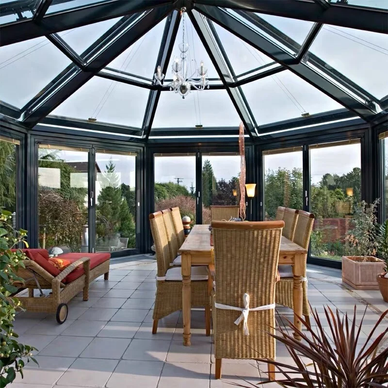 Оптовая цена Тепличный стеклянный дом роскошная консерватория геодезический купол