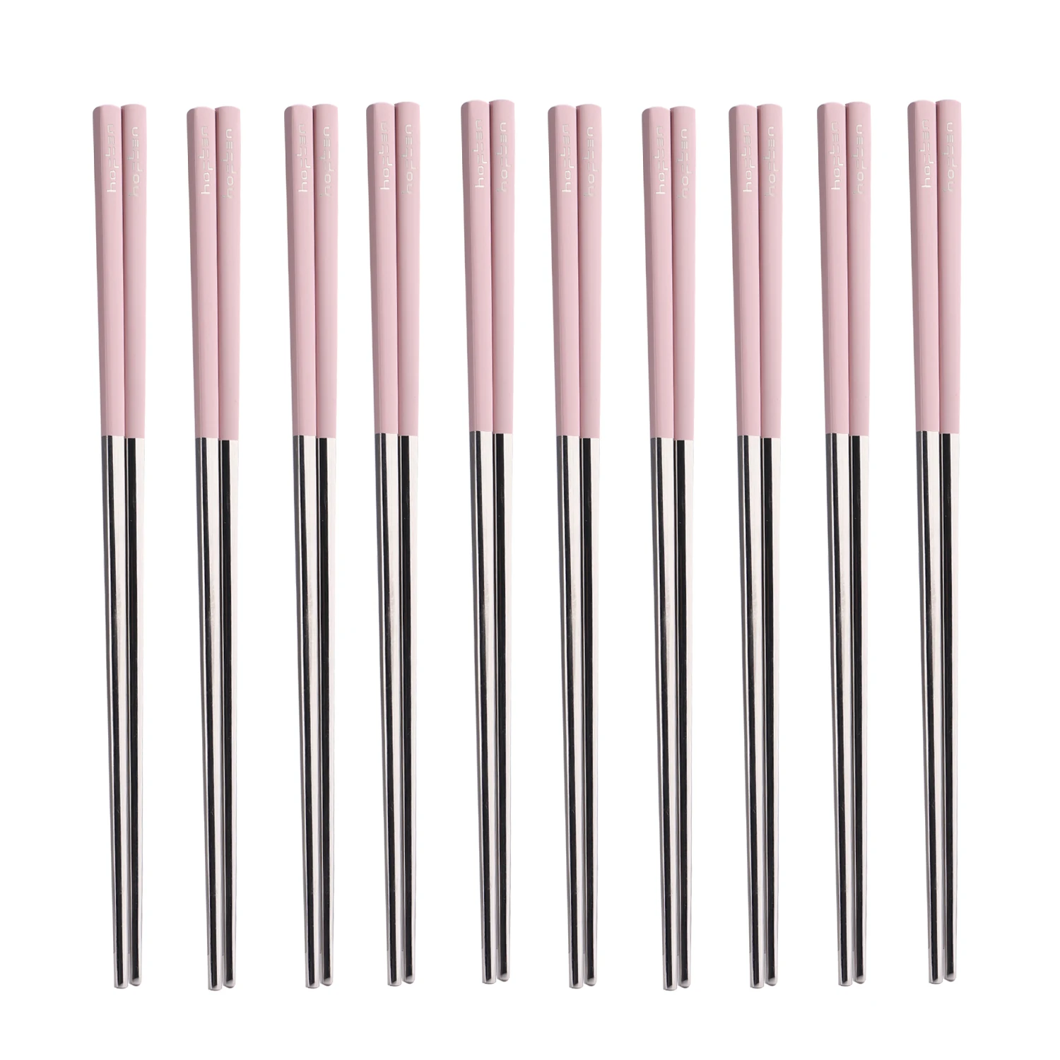 China Wholesale 430 Reusable Multicolor Korean Stainless Steel Metal Chopsticks