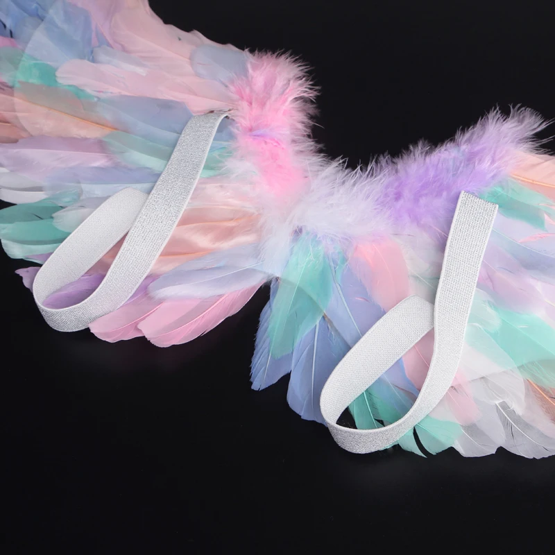Halloween Cosplay Costume Colorful Feather Angel Wings