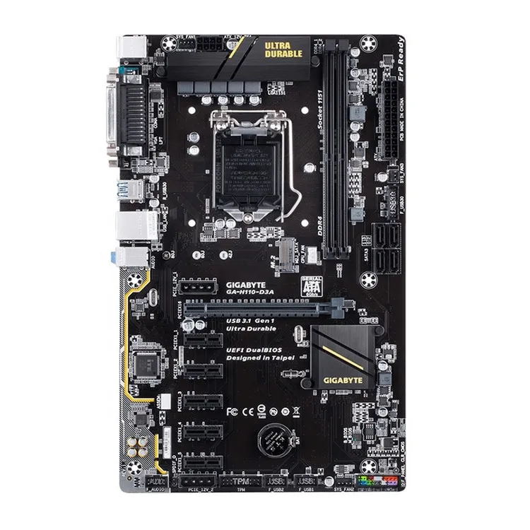 New Motherboard For Gigabyte H110-d3a   Ddr4h110 Support 1151 Support I7 I5 I3