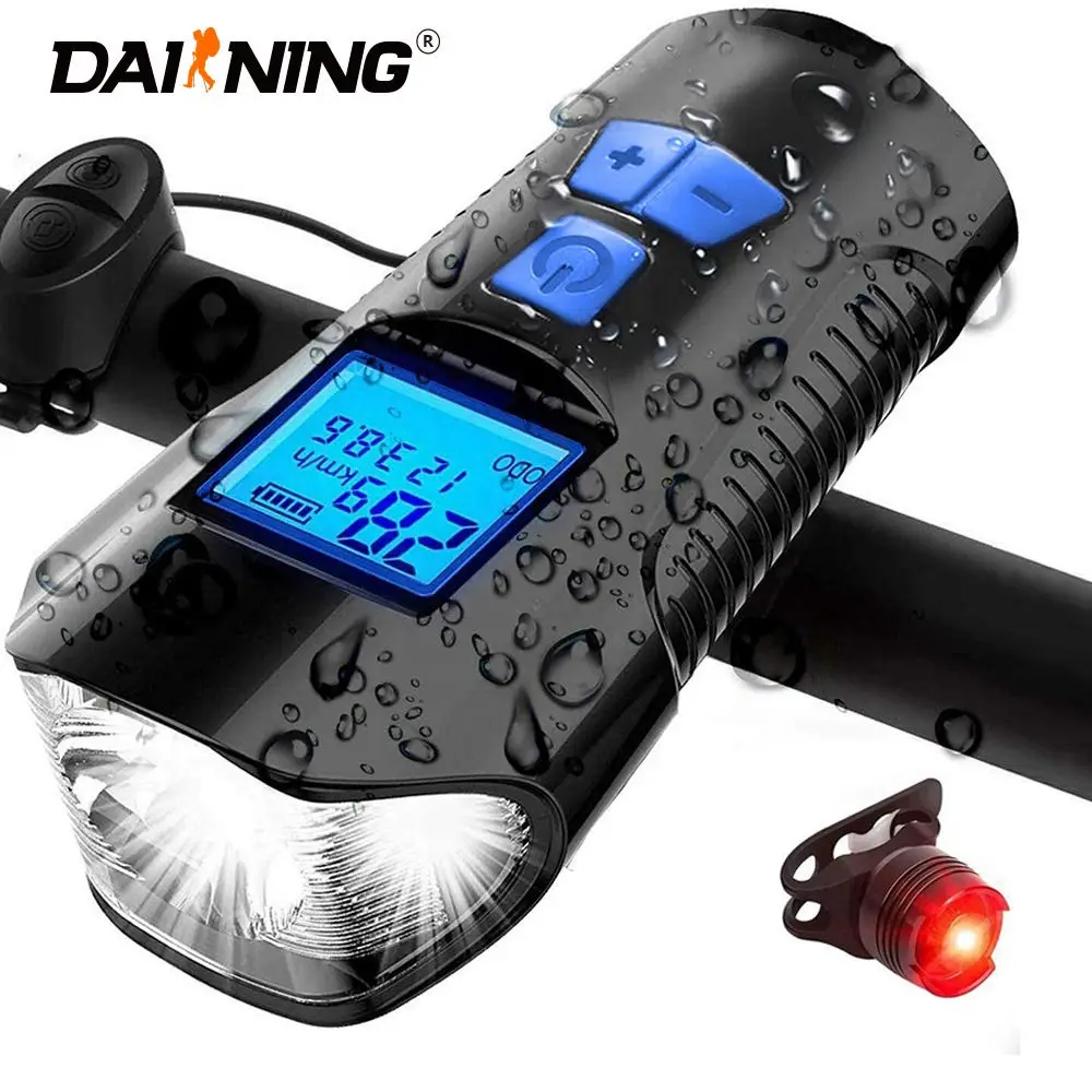 Best Sale Amazon Speaker Bike Light Rechargeable Front bicycle Light For Bicycle Sale With Horn And Signal