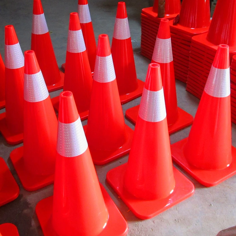 Road Construction Safety traffic Cones High reflective Flexible PVC  road cone