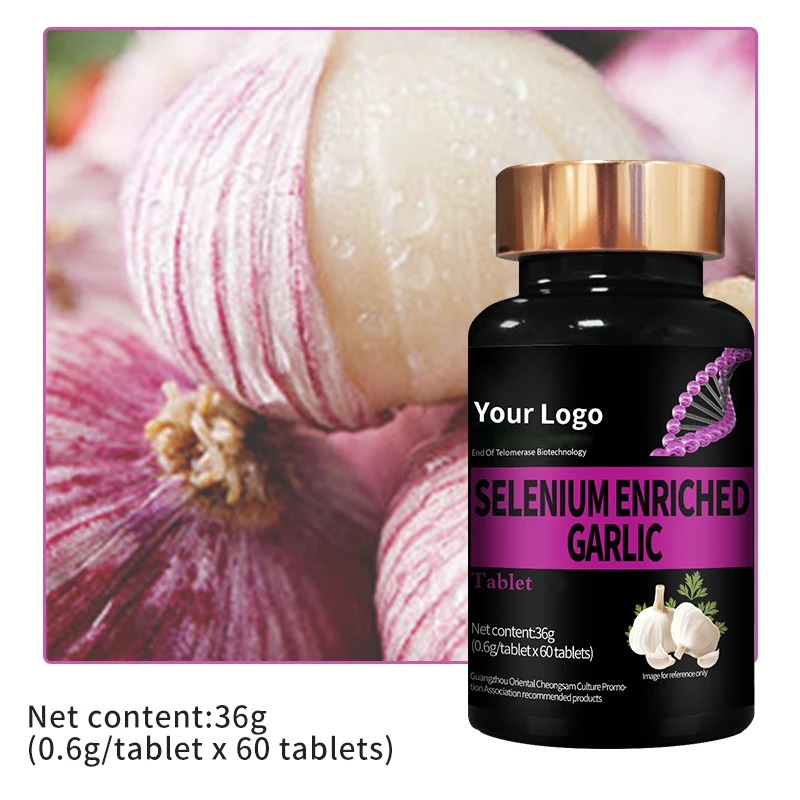 Healthcare health supplement private label Selenium-rich garlic tablet candy Selenium Enriched Garlic tablet