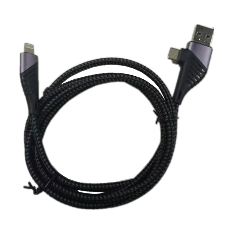 Factory Manufacture OEM Type C USB A to iOS Fast Charging data cable for iPhone